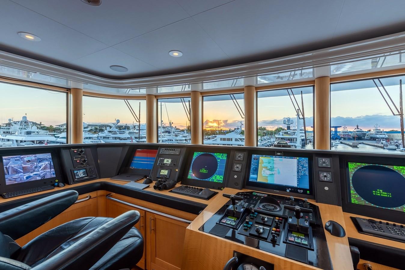 a control panel of a plane aboard MARGUERITE Yacht for Sale