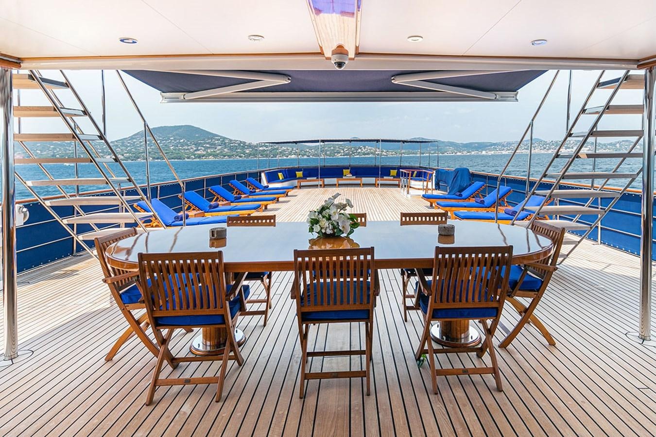 chairs on a deck aboard PALOMA Yacht for Sale