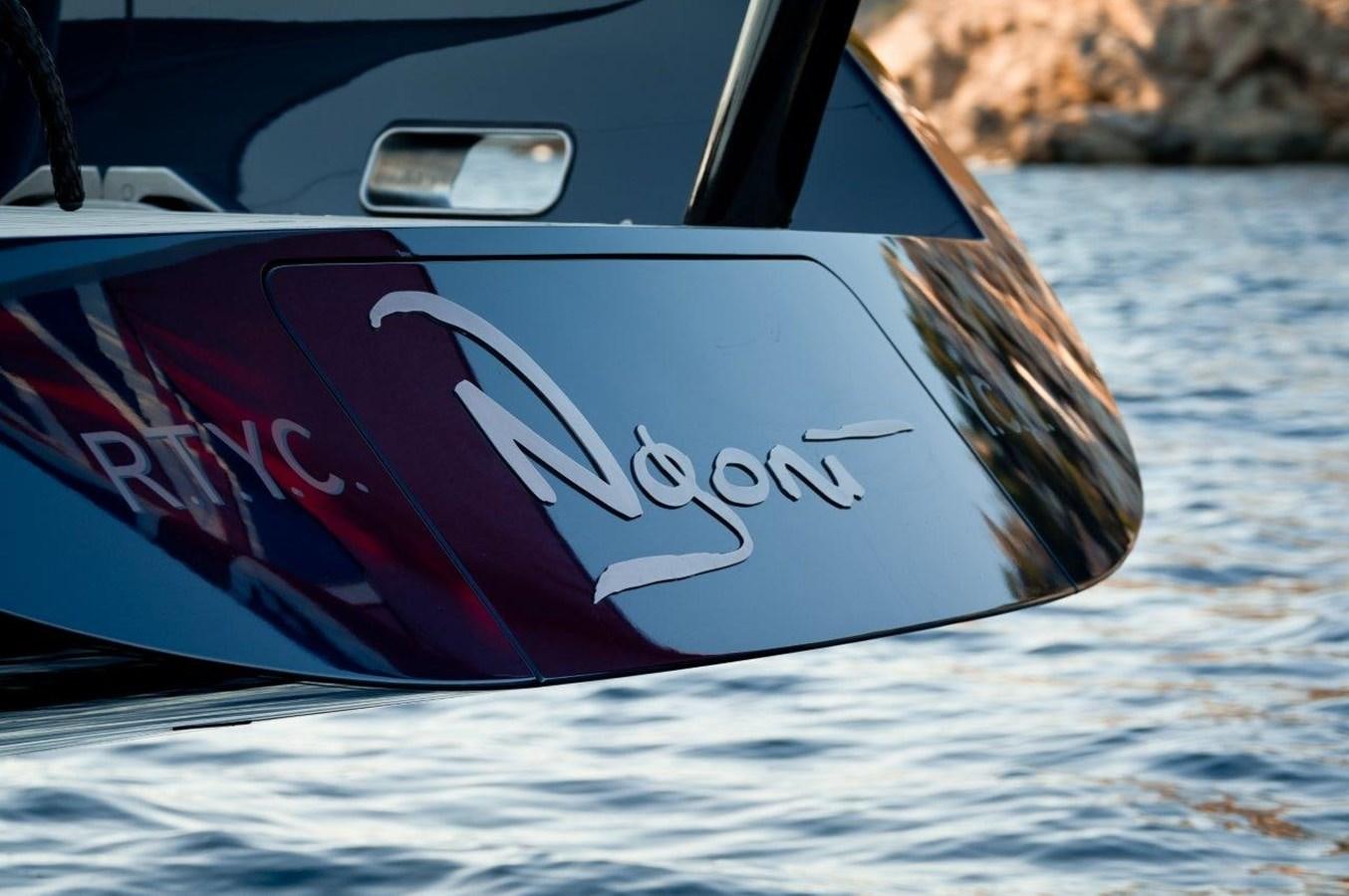 a car with a logo on it aboard NGONI Yacht for Sale