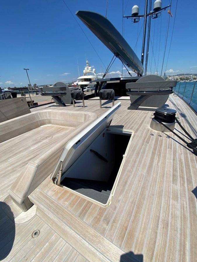 a large metal object on a deck aboard NGONI Yacht for Sale