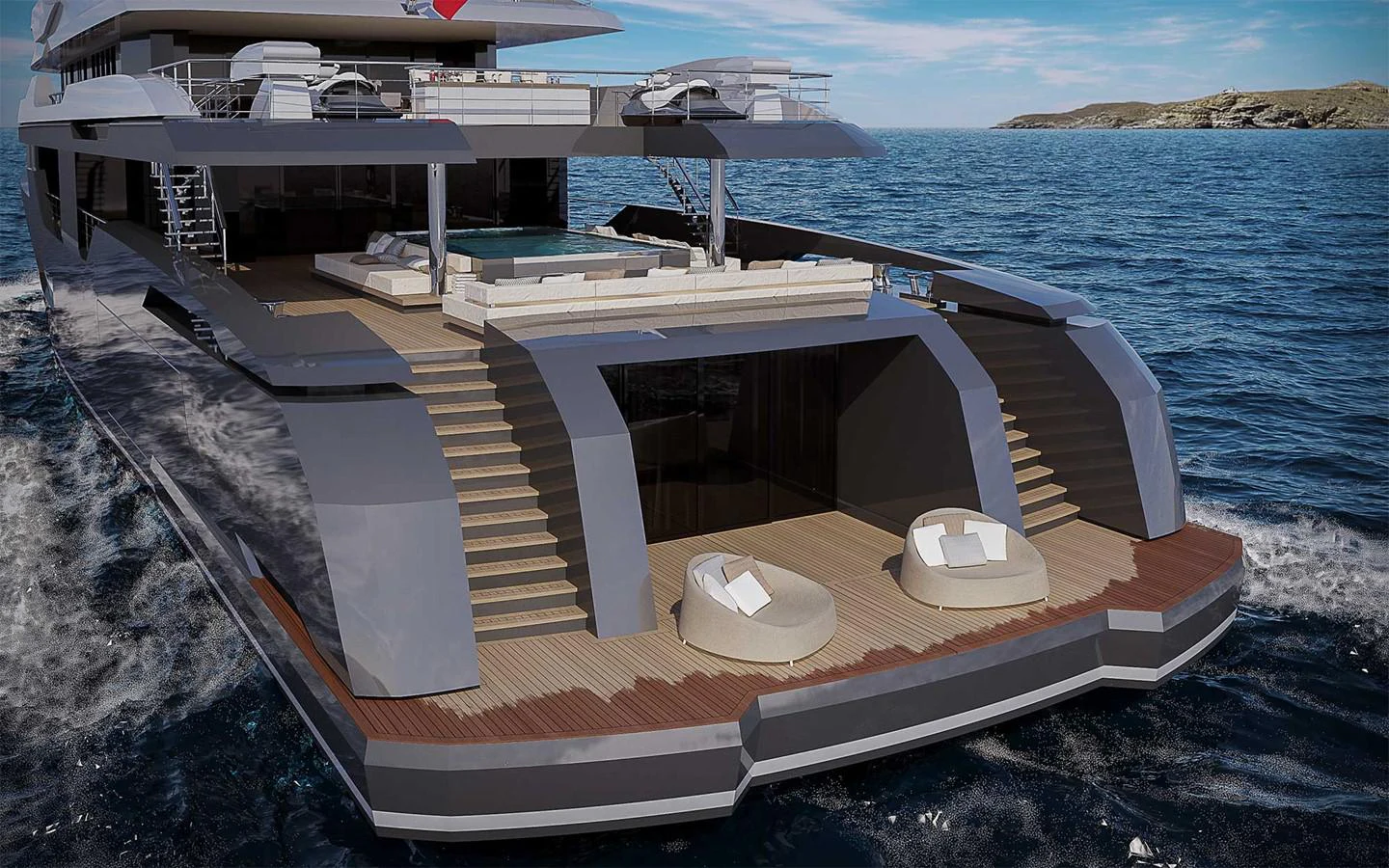 a boat on the water aboard RMK 58 Yacht for Sale