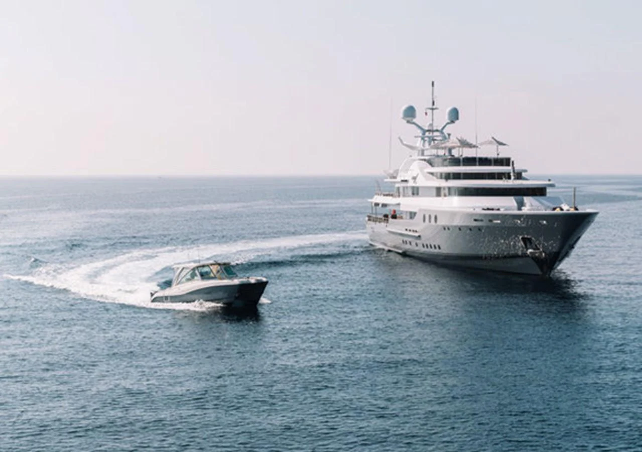 a couple of boats in the water aboard LADY A Yacht for Sale