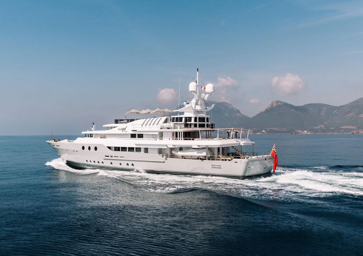 a boat on the water aboard LADY A Yacht for Sale
