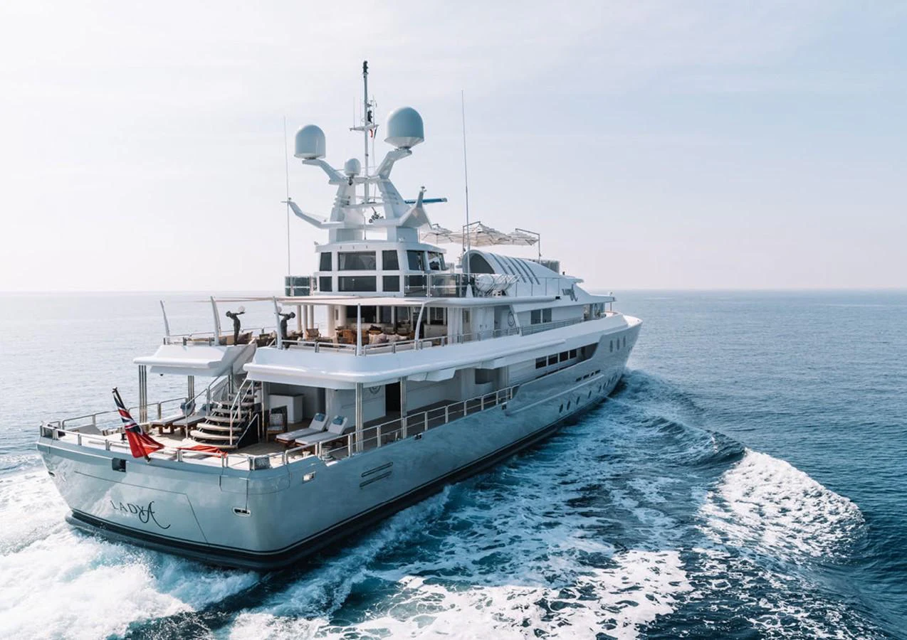 a boat on the water aboard LADY A Yacht for Sale