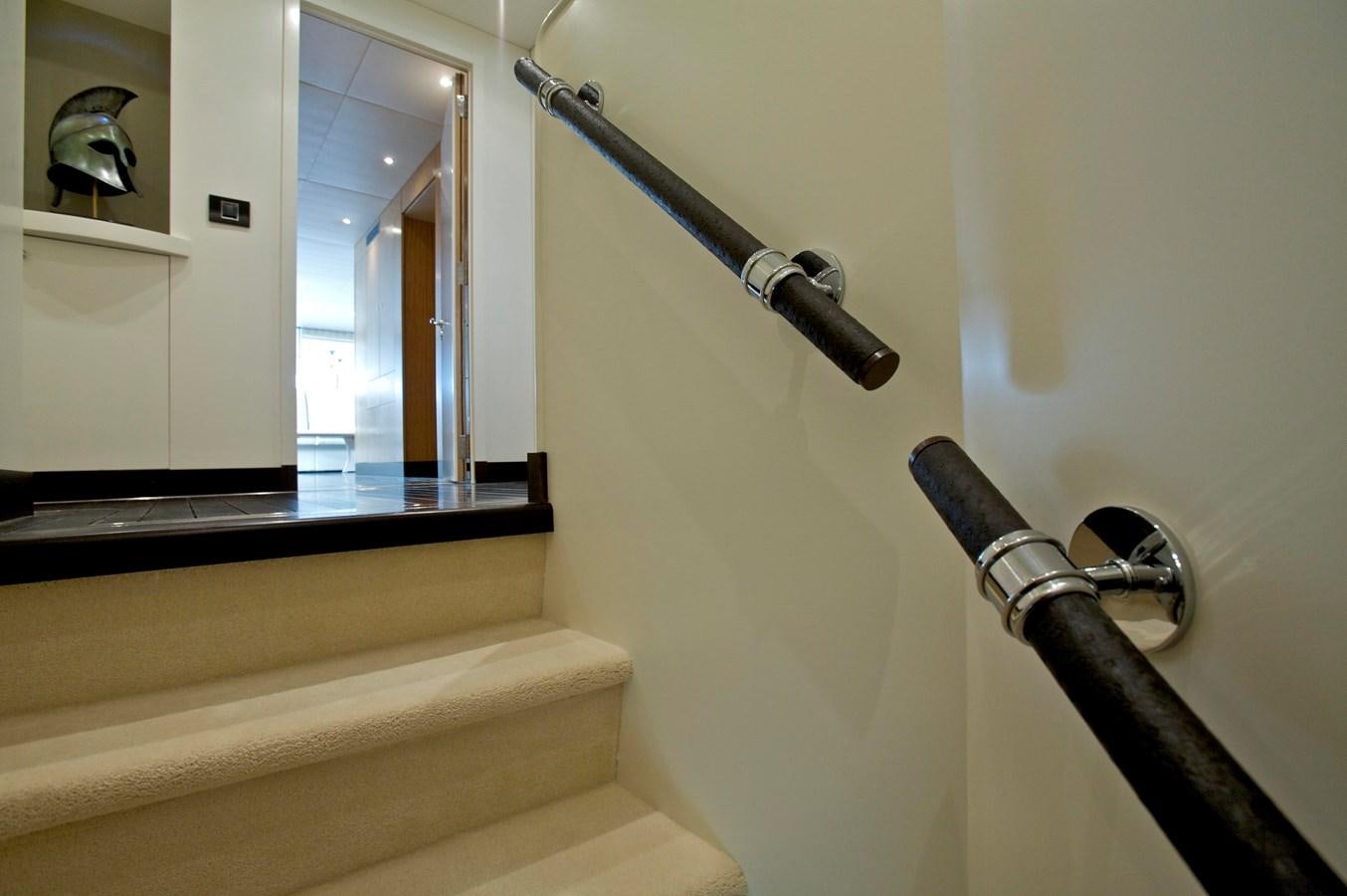 a bathroom with a large pipe aboard ACHILLES Yacht for Sale