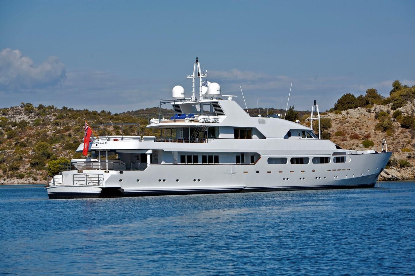 a boat on the water aboard ACHILLES Yacht for Sale