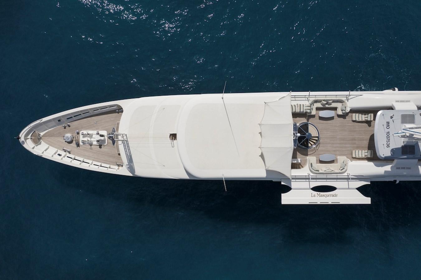 a large white ship in the water aboard SAMIRA Yacht for Sale