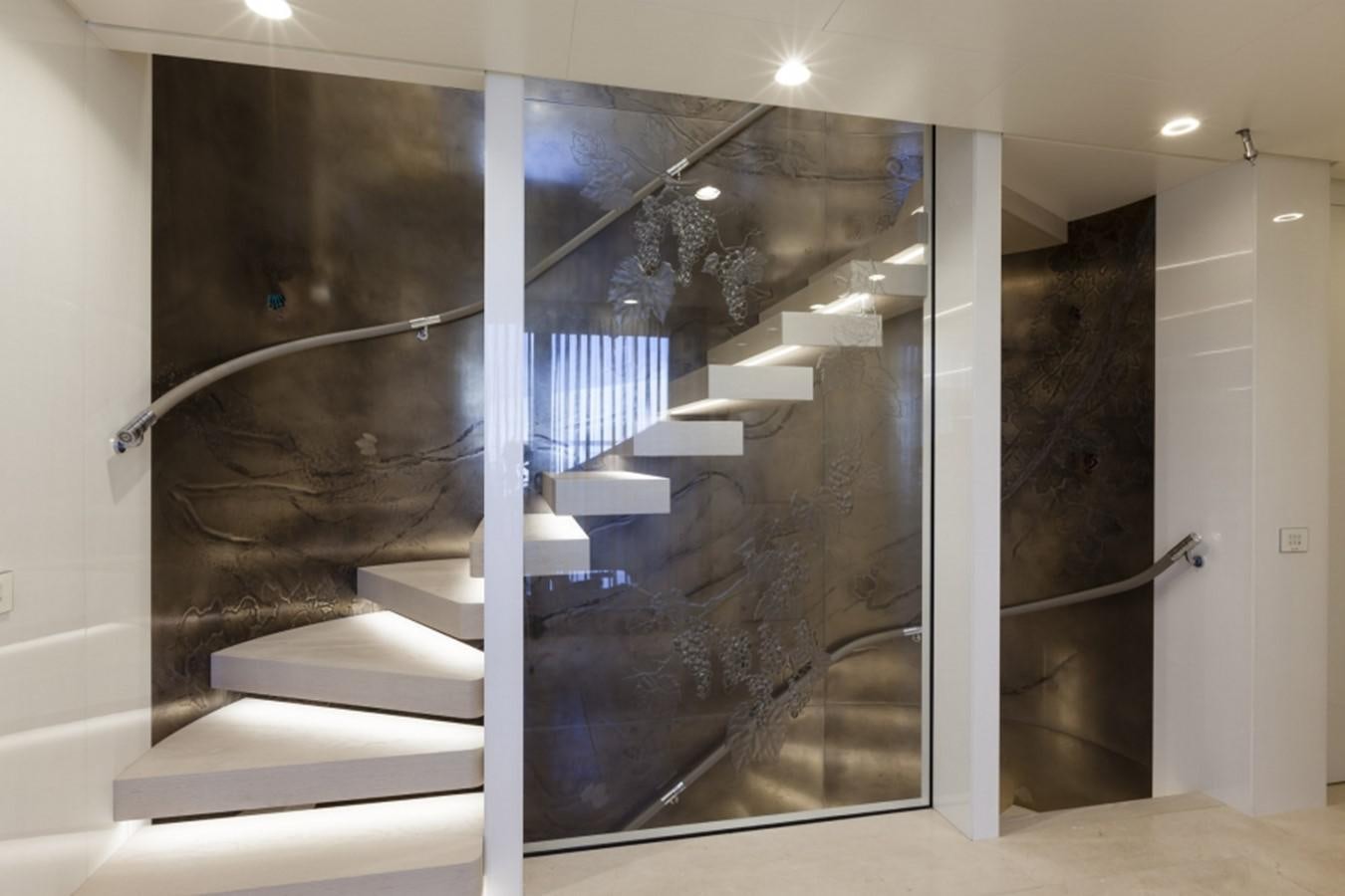 a glass display case aboard QUINTA ESSENTIA Yacht for Sale