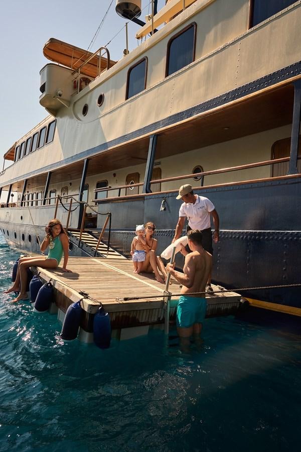 a group of people on a boat aboard SEAGULL II Yacht for Sale