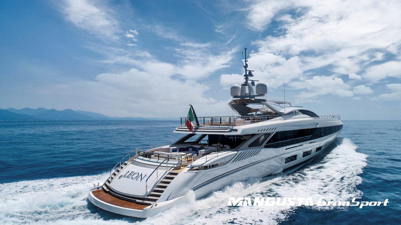 a ship in the water aboard MANGUSTA GRANSPORT 54 Yacht for Sale
