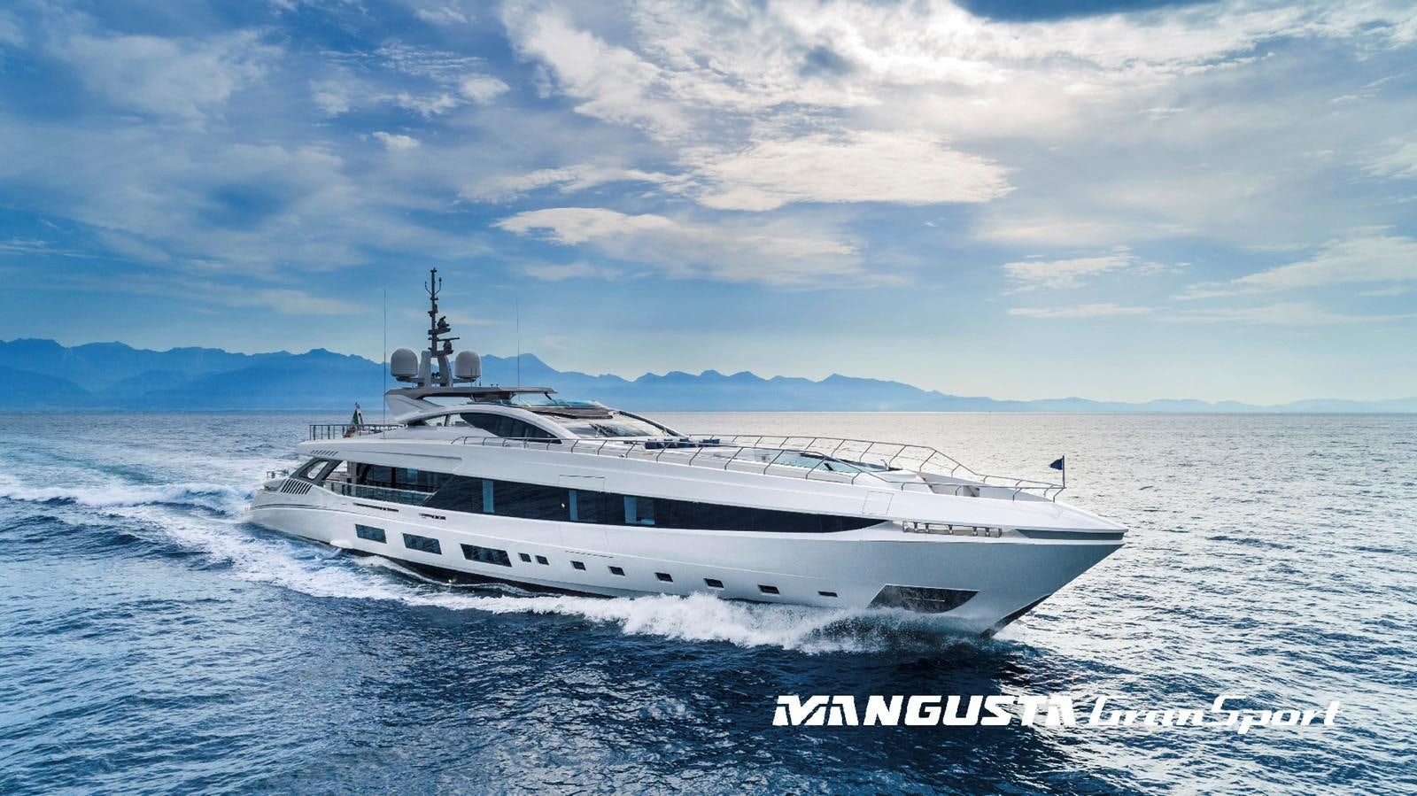 a white yacht in the water aboard MANGUSTA 165REV/04 Yacht for Sale