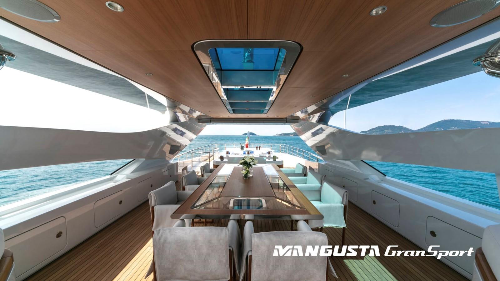 a boat on the water aboard MANGUSTA 165REV/04 Yacht for Sale