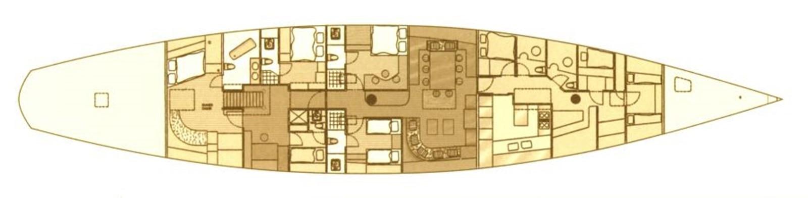 a diagram of a building aboard INGOMAR Yacht for Sale