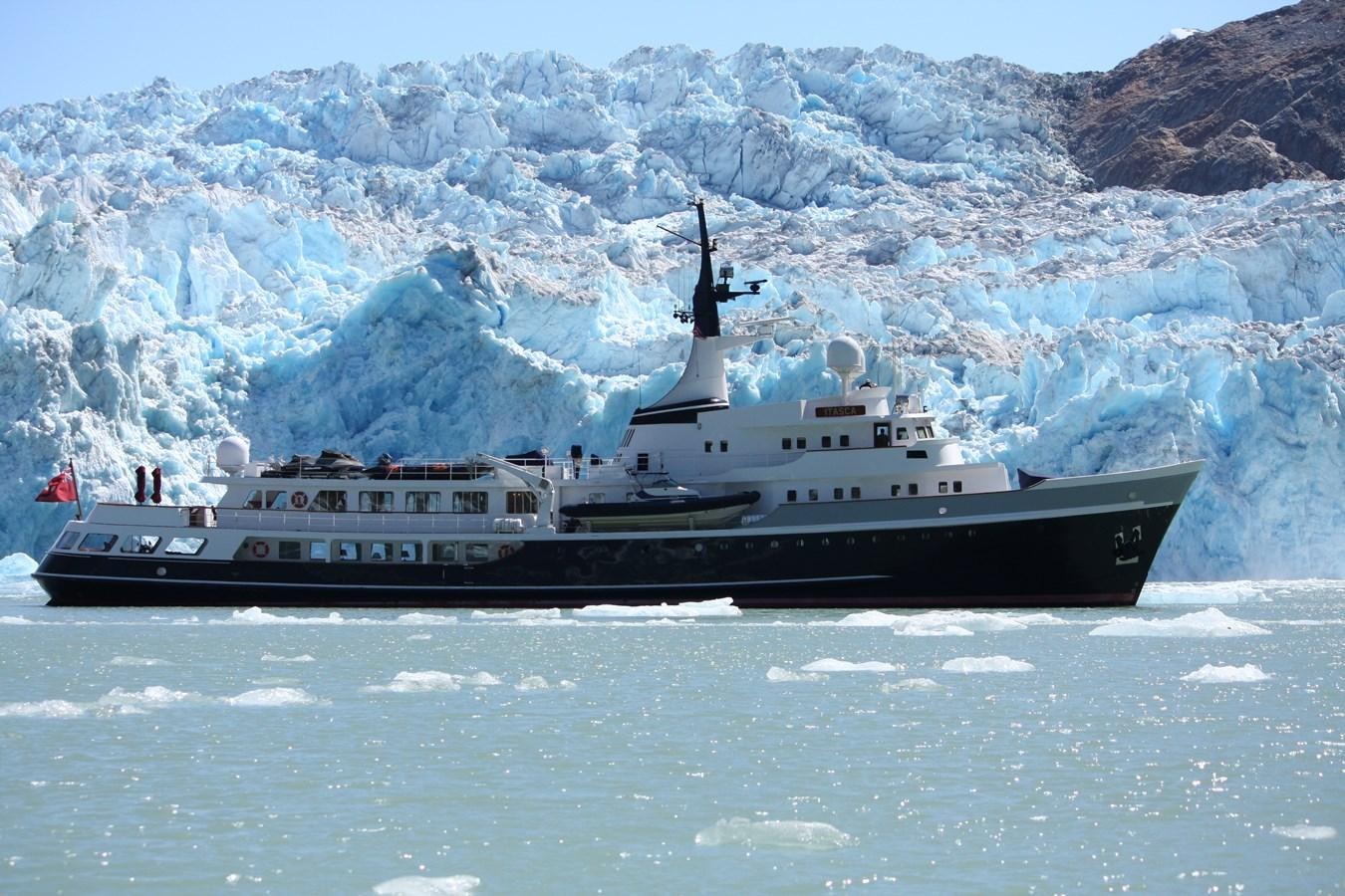 a ship in the water aboard ITASCA Yacht for Sale