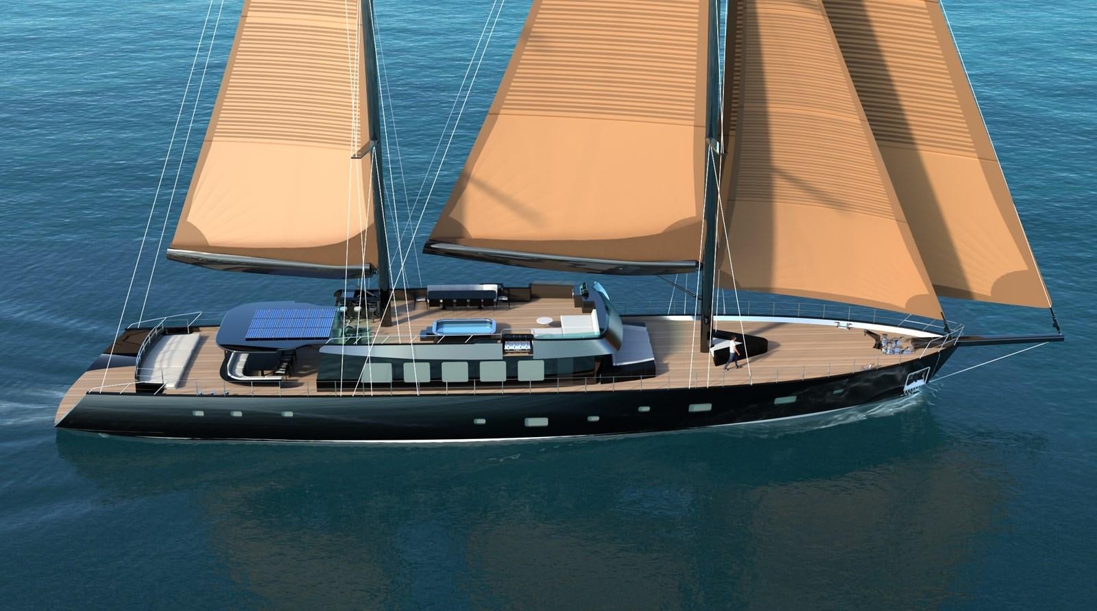 a boat on the water aboard MITI K Yacht for Sale