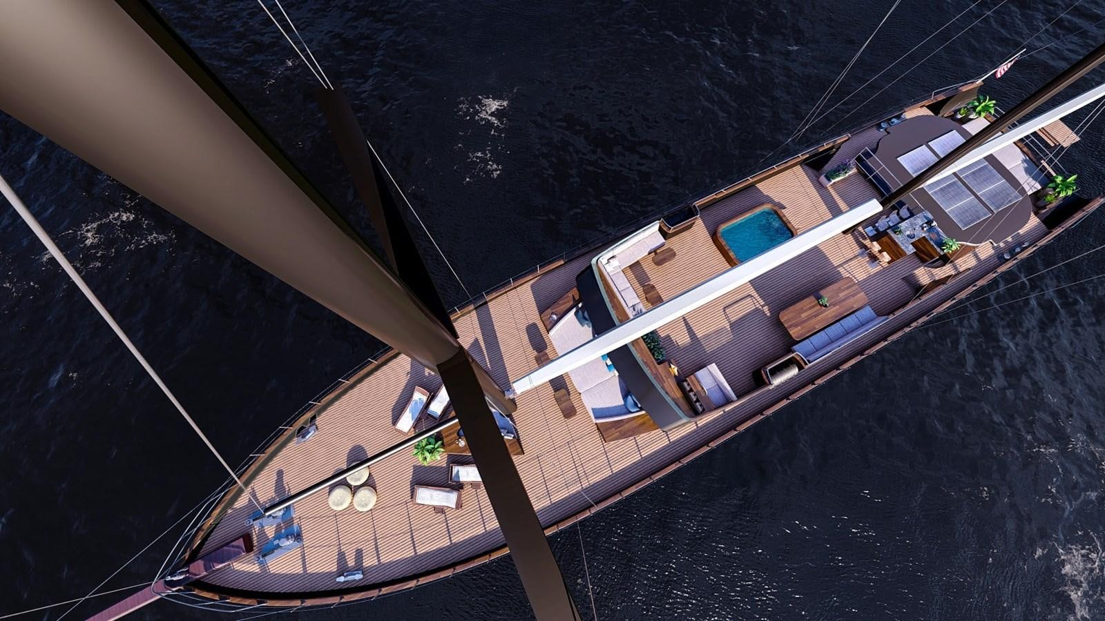 a building with a bridge over it aboard MITI K Yacht for Sale