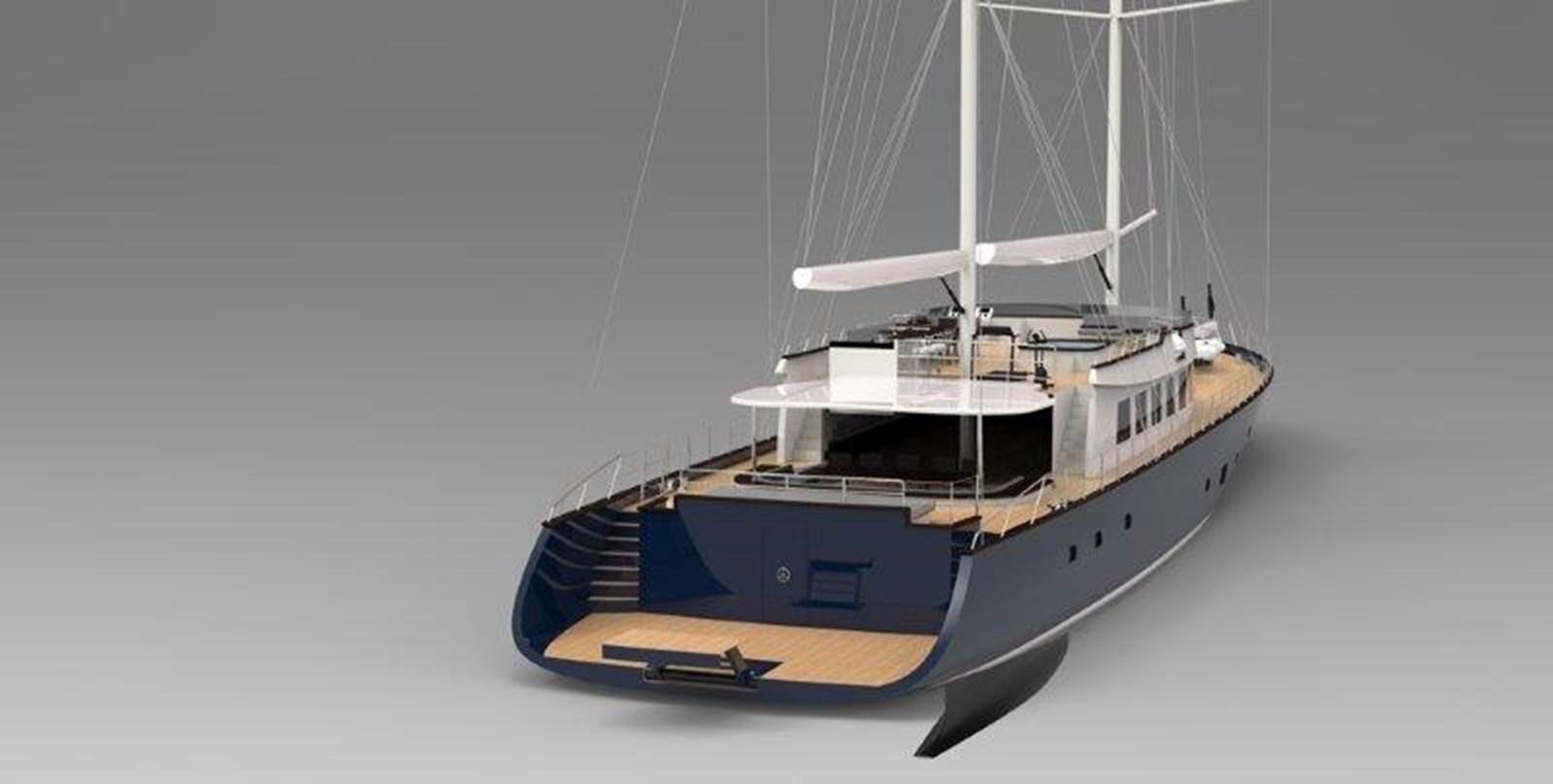 a model of a boat aboard MITI K Yacht for Sale