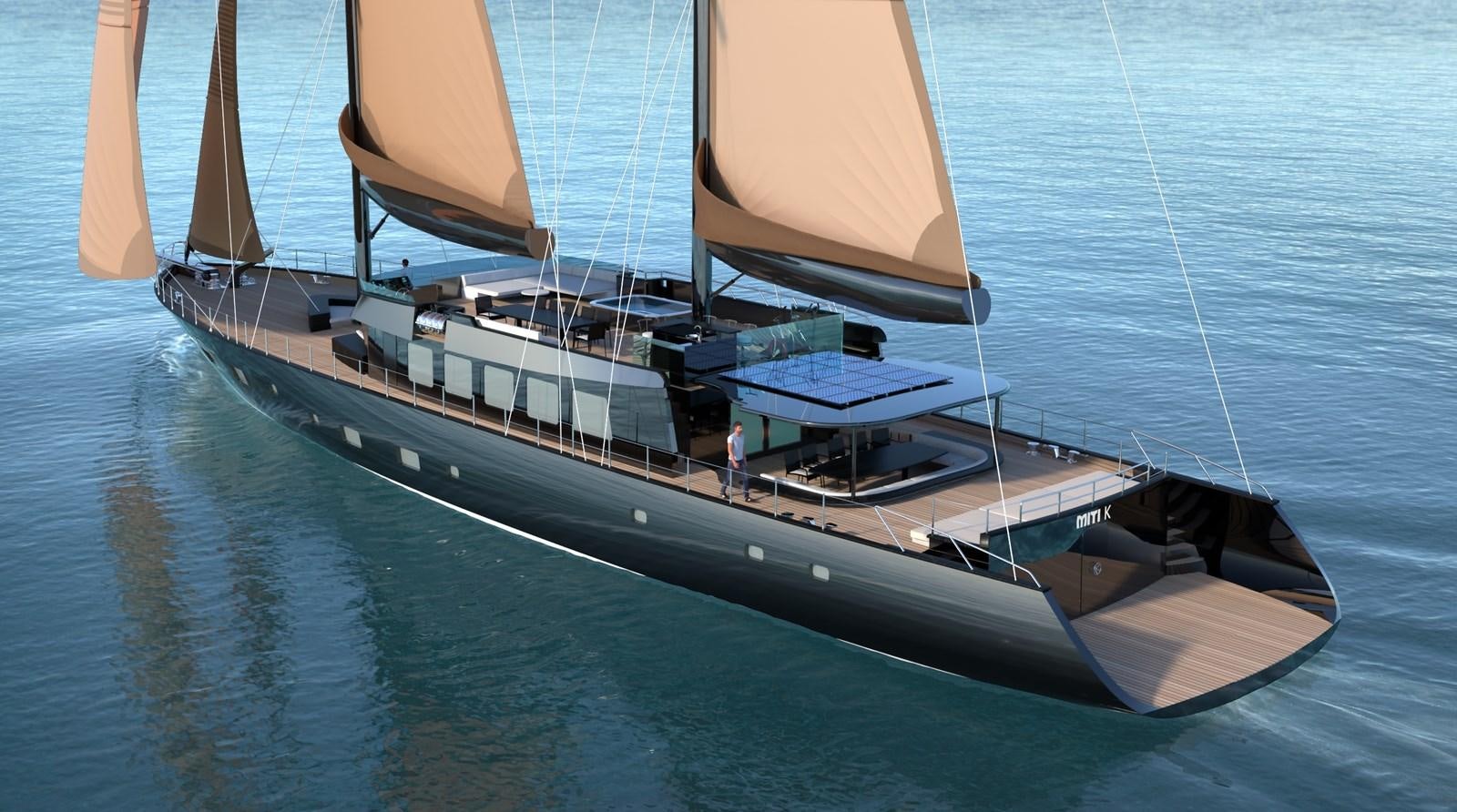 a boat on the water aboard MITI K Yacht for Sale