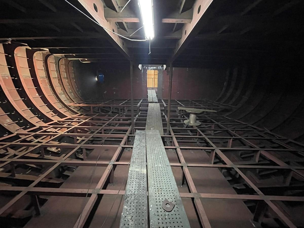 a train track with a tunnel aboard MITI K Yacht for Sale
