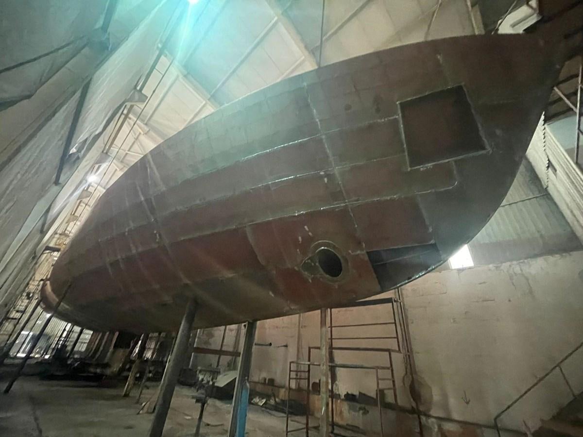 a large metal structure aboard MITI K Yacht for Sale