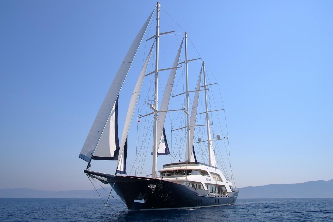 a boat on the water aboard MEIRA Yacht for Sale