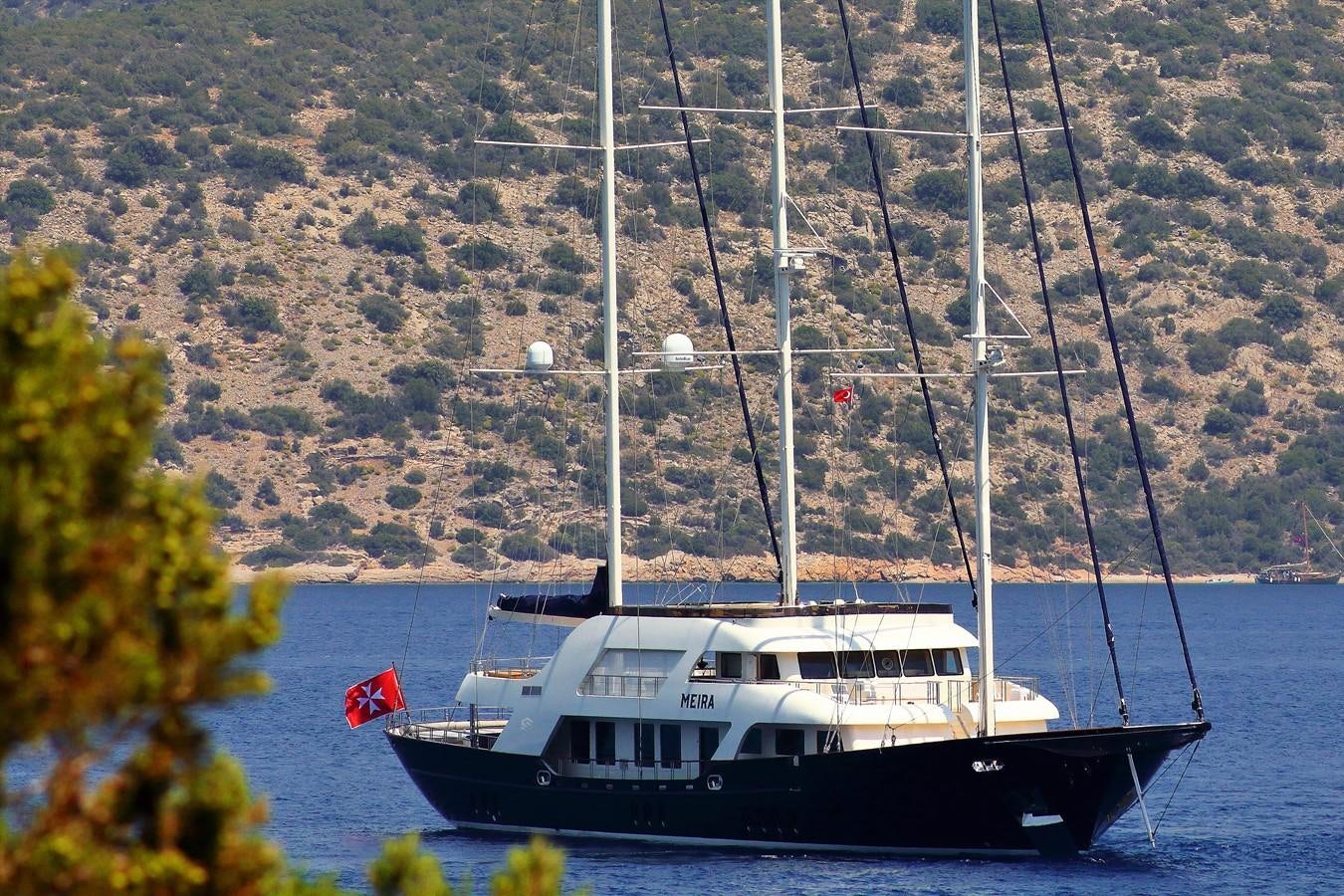 a boat on the water aboard MEIRA Yacht for Charter
