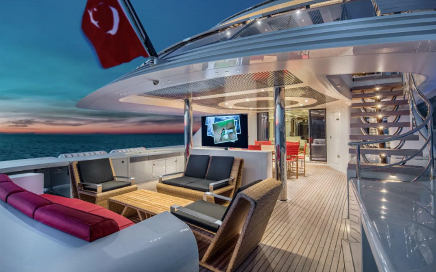 a boat on the water aboard EUPHORIA Yacht for Sale