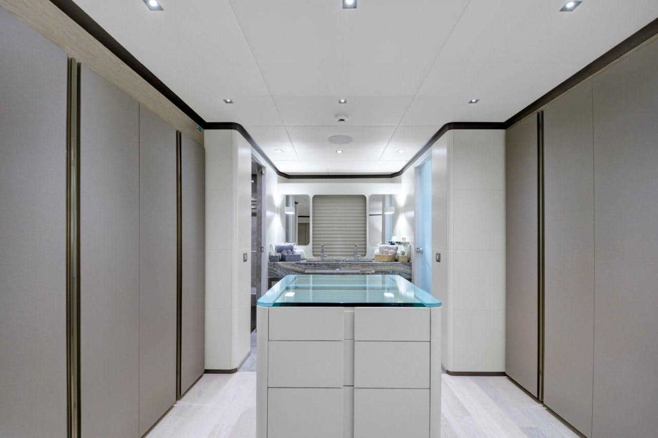 a long hallway with a countertop aboard ALL ABOUT U 2 Yacht for Sale