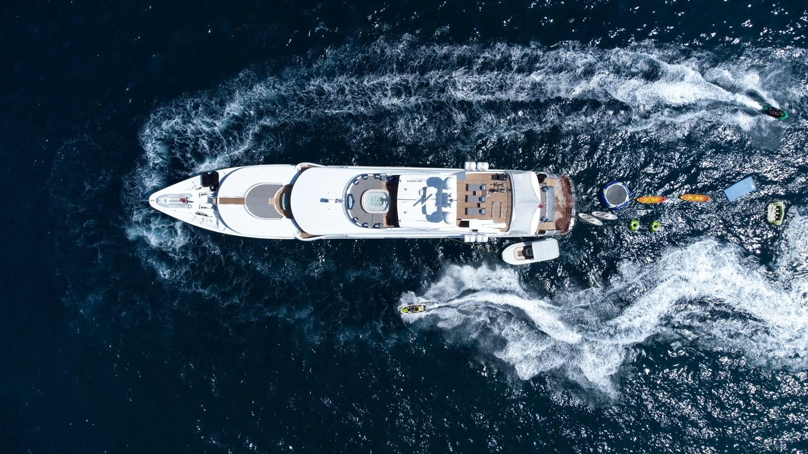 a space ship in space aboard CHAMPAGNE SEAS Yacht for Charter