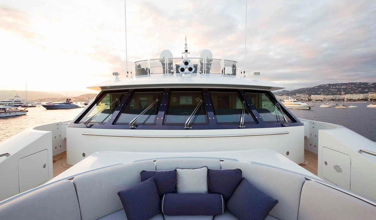 a white yacht on the water aboard COME PRIMA Yacht for Charter