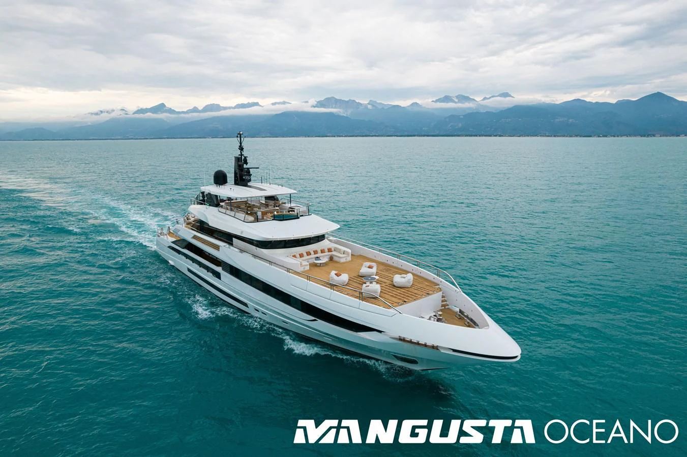 a ship in the water aboard MANGUSTA OCEANO 50/06 Yacht for Sale