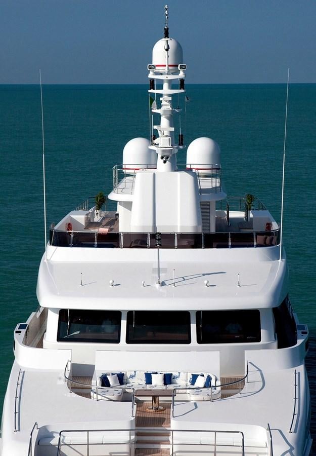 a white and black boat aboard KADIMO'S Yacht for Sale