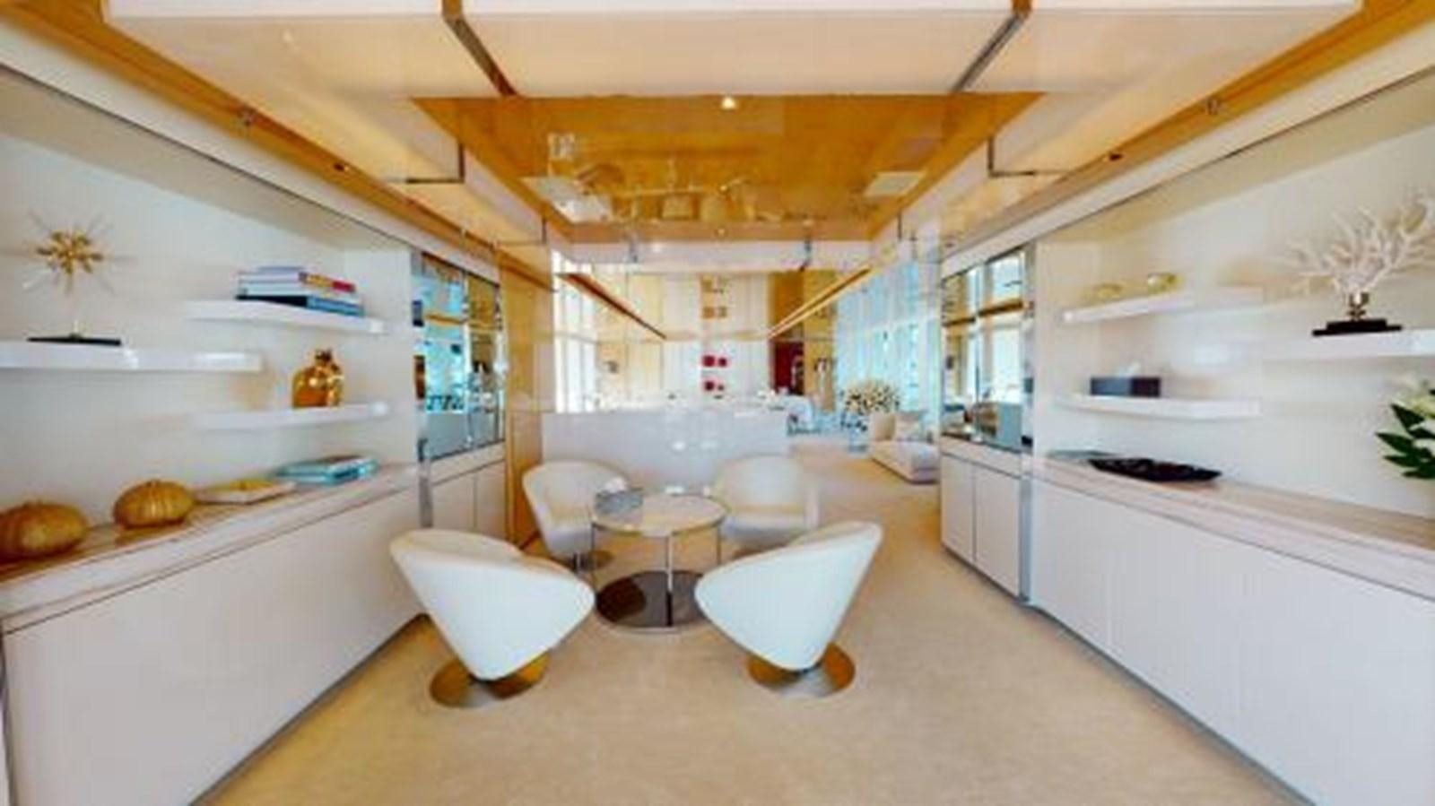 a kitchen with a large dining area aboard LA PELLEGRINA 1 Yacht for Sale