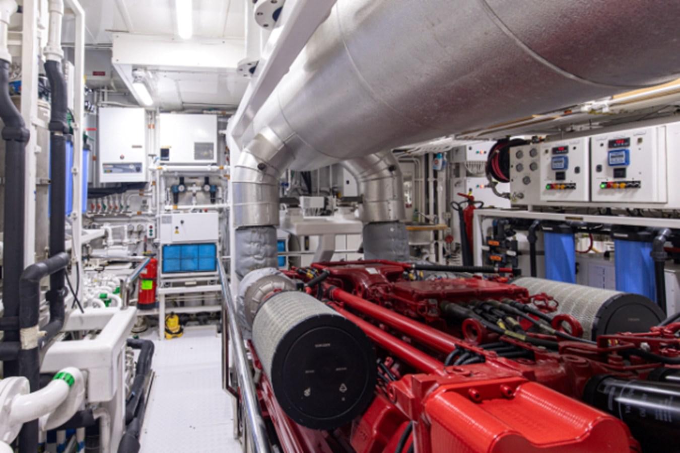 a room with machinery aboard VIBRANCE Yacht for Sale
