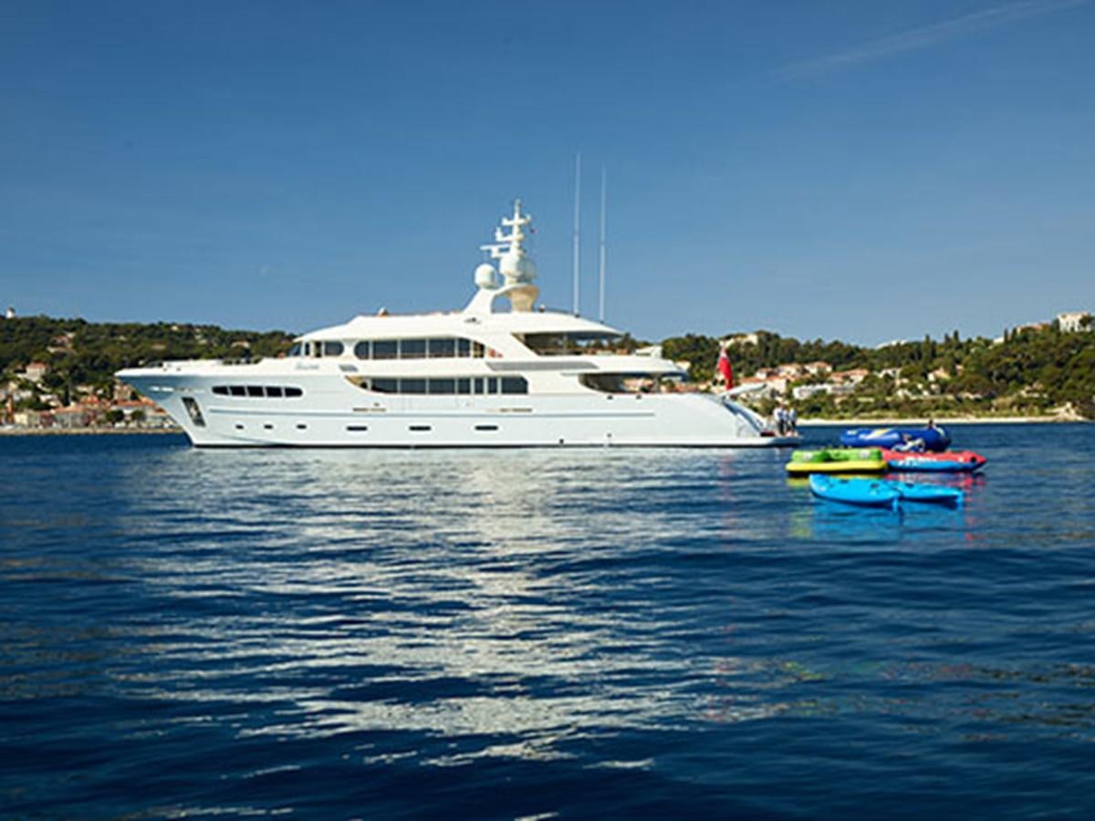 a boat in the water aboard NASSIMA Yacht for Sale