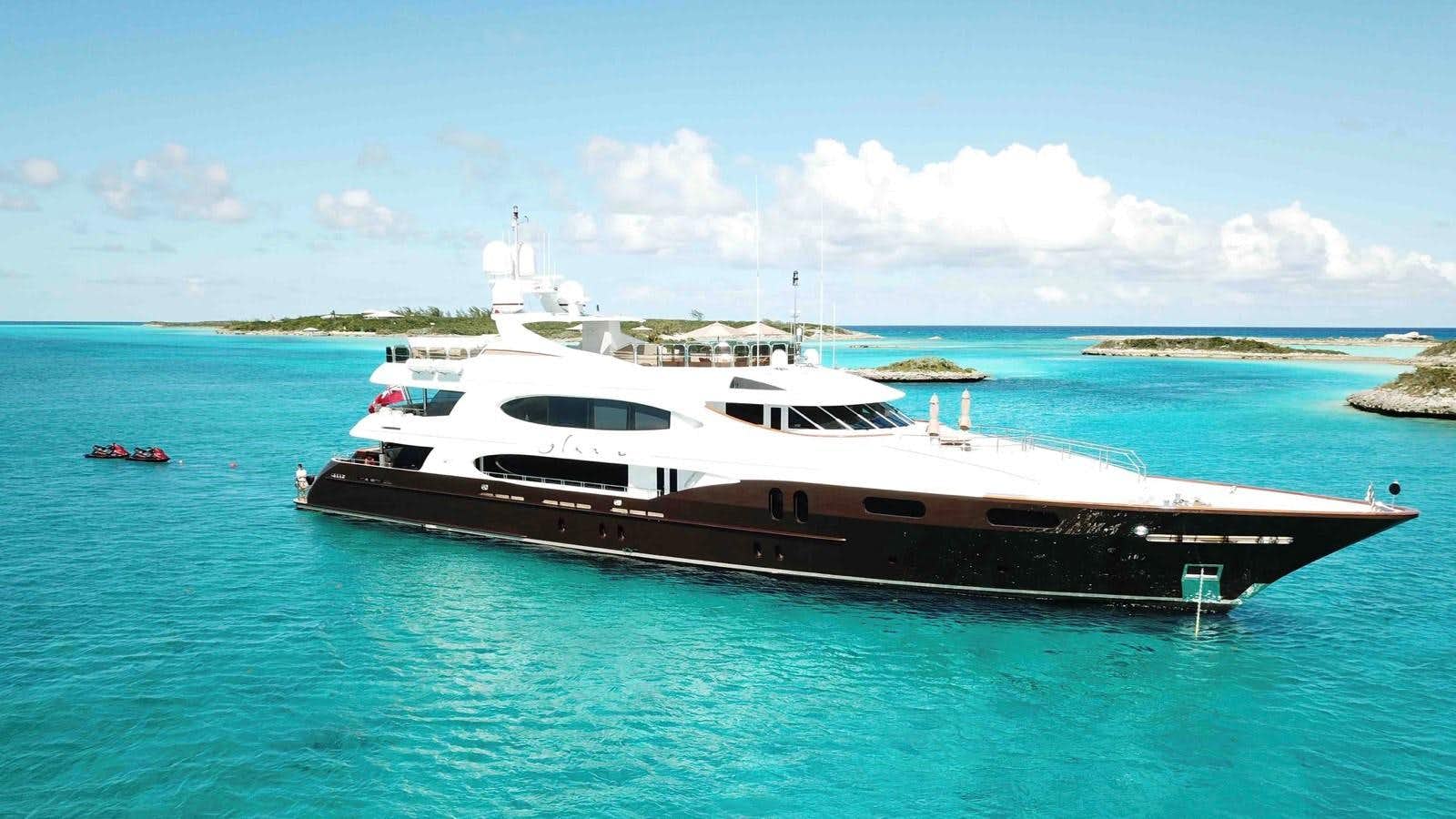 a boat in the water aboard GLAZE Yacht for Sale