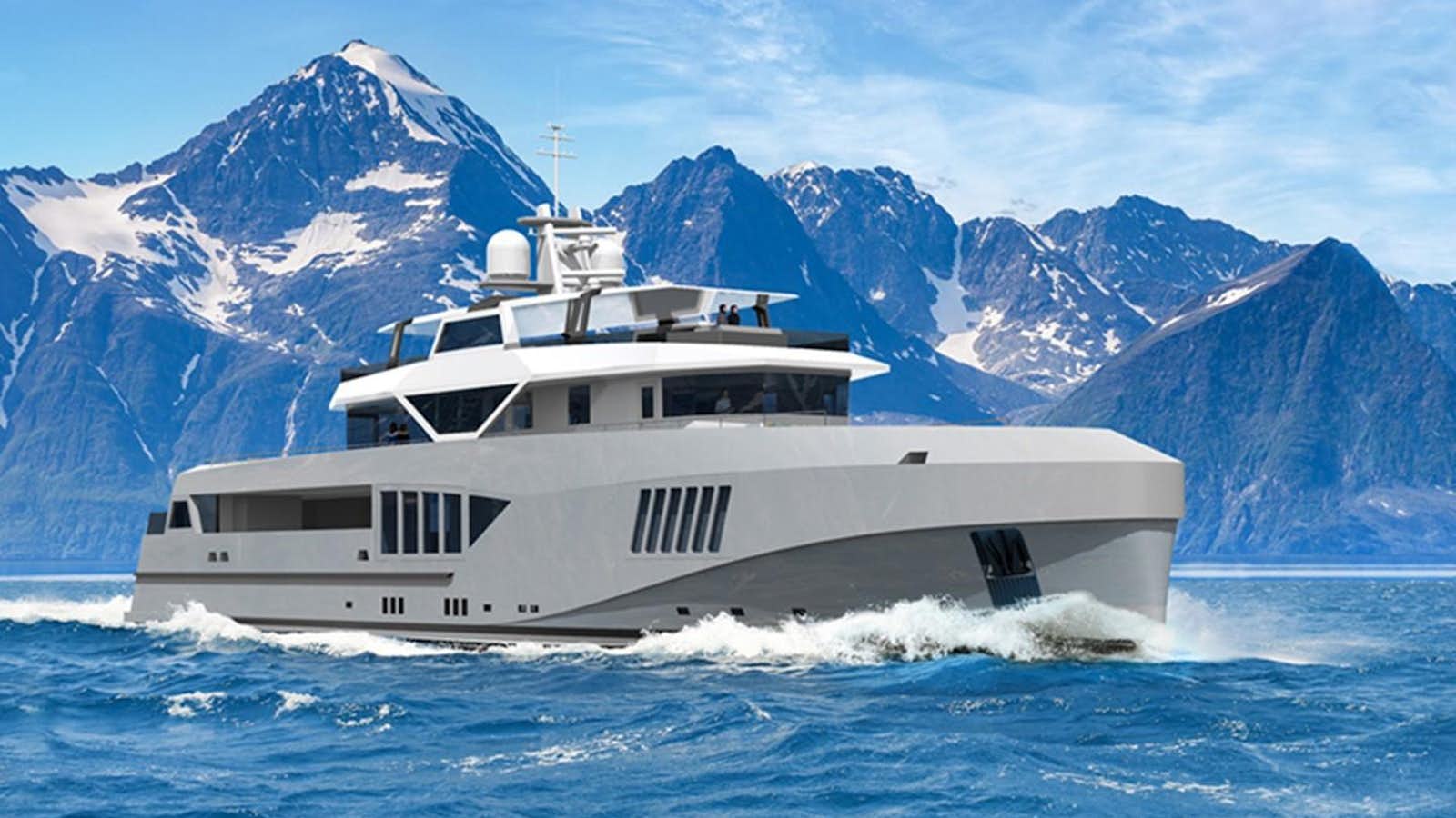a boat moving through water aboard CAPE HAWK 690 Yacht for Sale