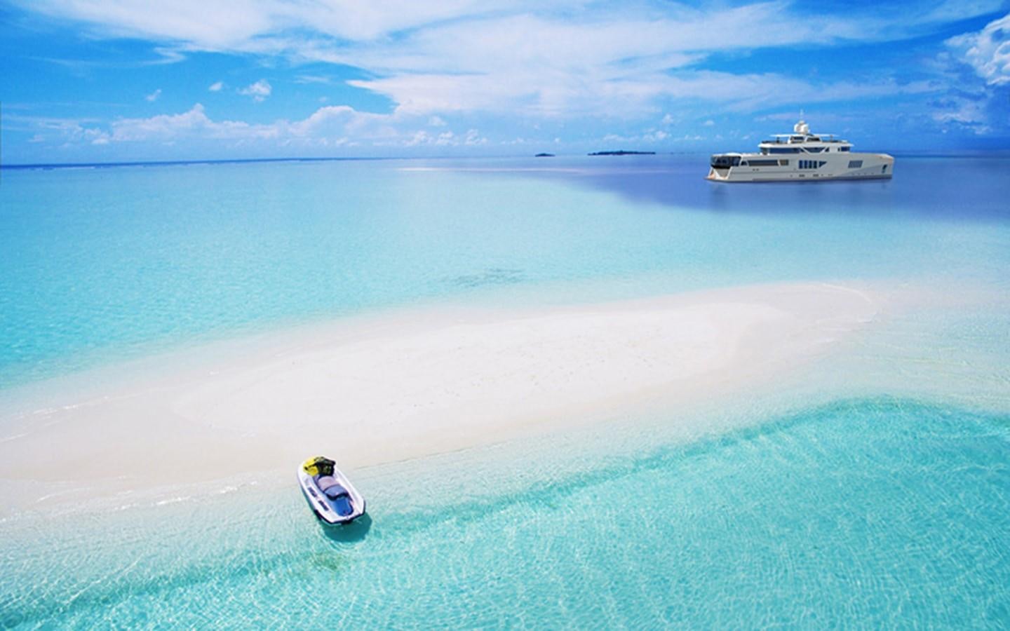 a boat in the water aboard CAPE HAWK 690 Yacht for Sale