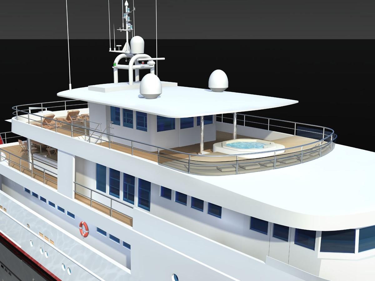 a large white cruise ship aboard OCEA X47 Yacht for Sale