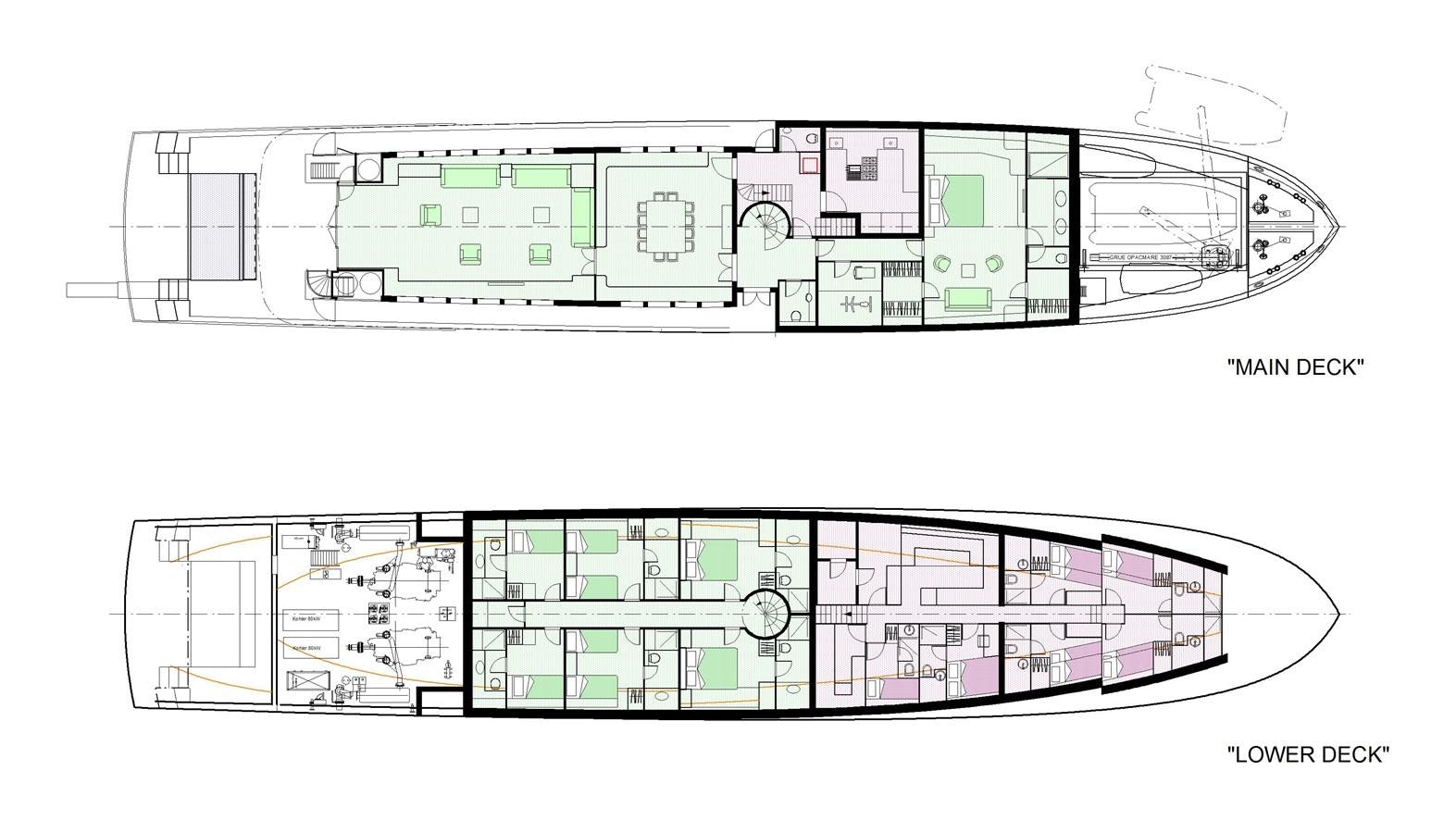 diagram aboard OCEA X47 Yacht for Sale