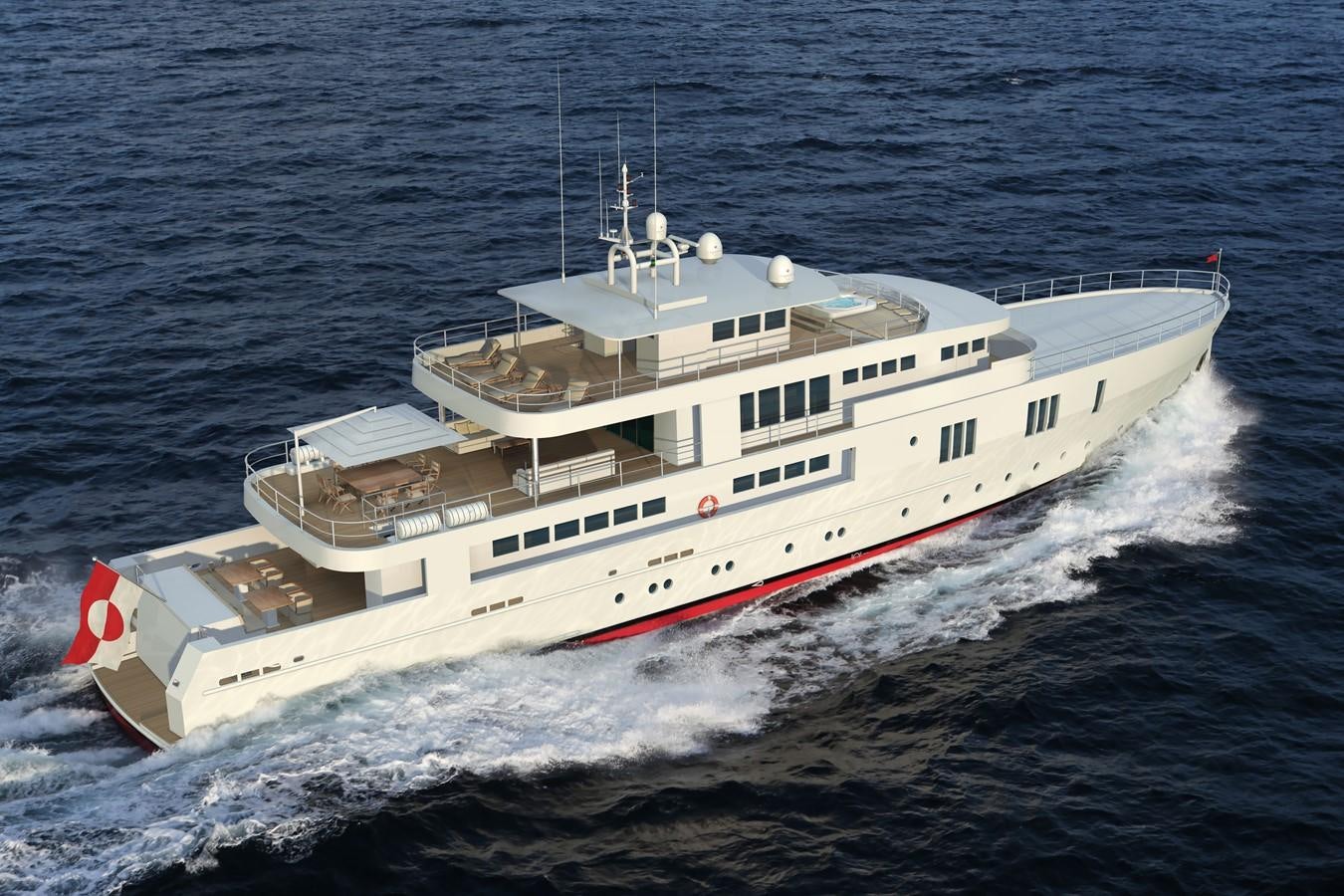 a ship in the water aboard OCEA X47 Yacht for Sale