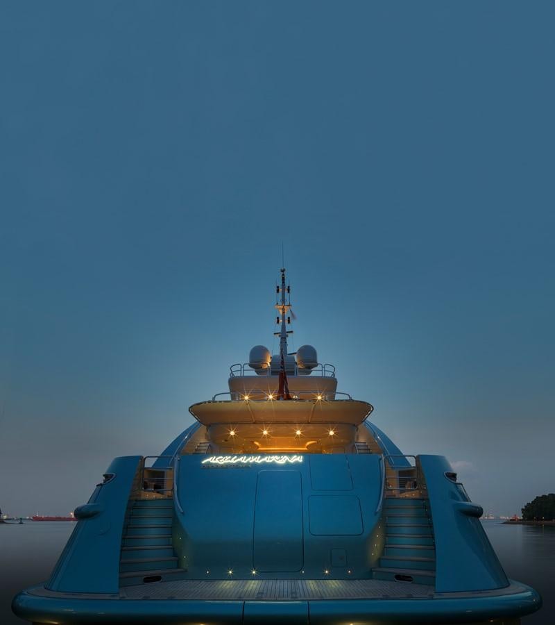 a large building with a dome roof aboard AQUAMARINA Yacht for Sale