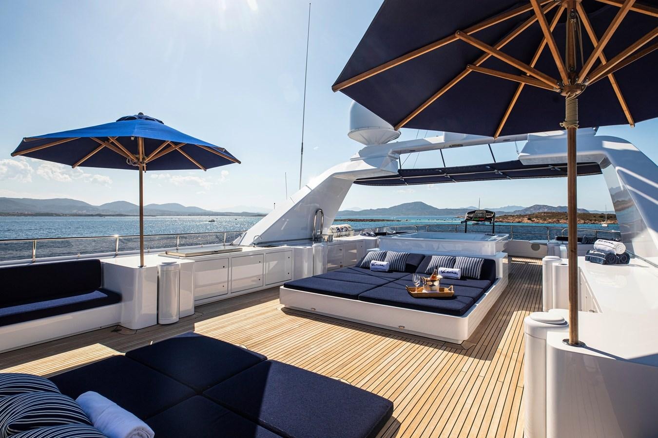 a pool on a deck aboard VA BENE Yacht for Sale