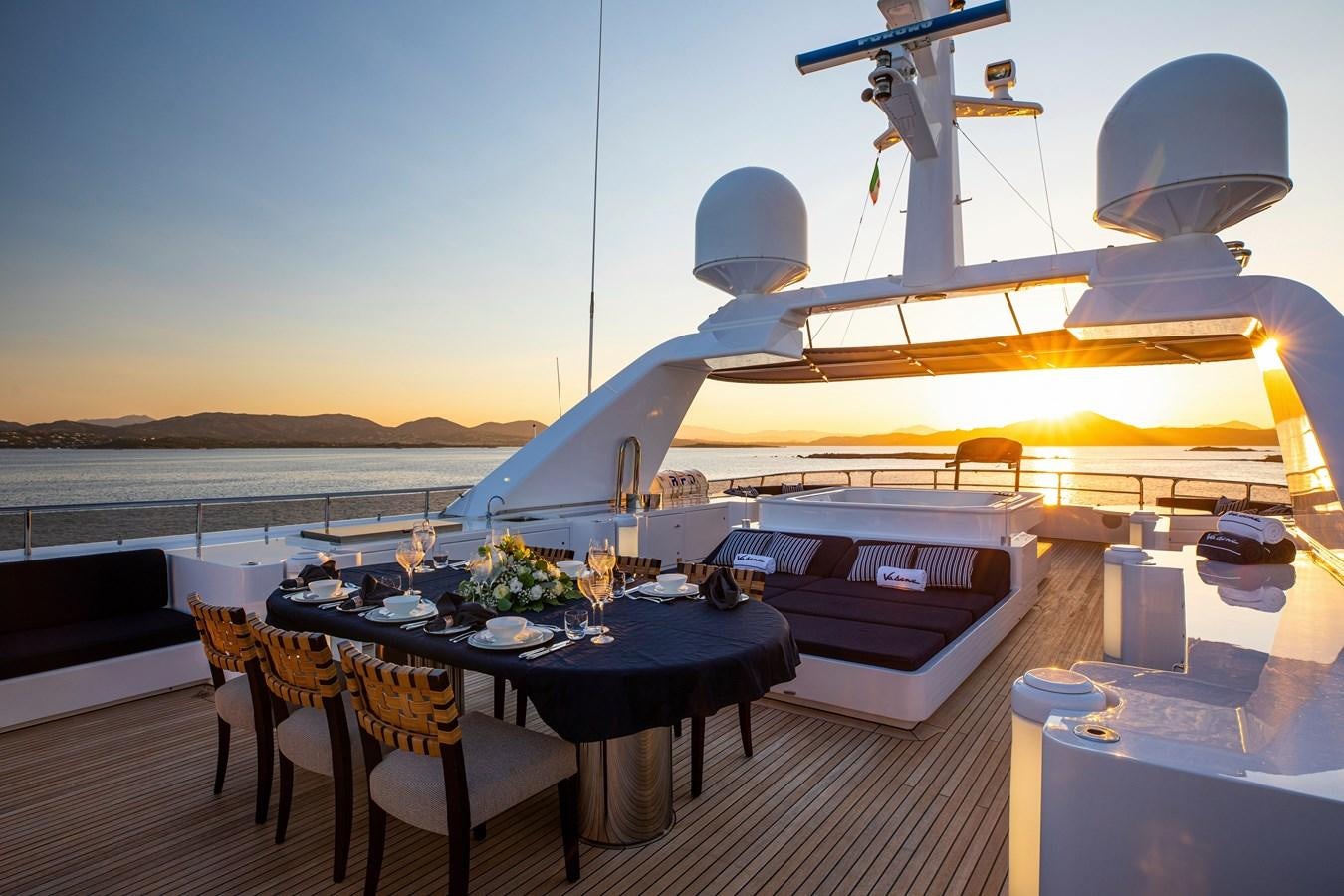 a boat on the water aboard VA BENE Yacht for Sale