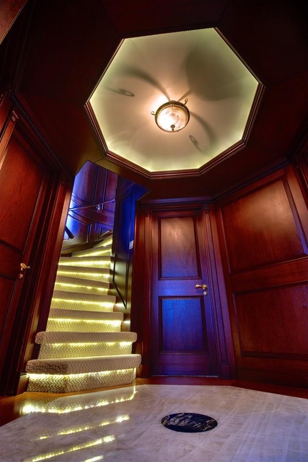 a staircase leading to a room aboard SCORPIO Yacht for Sale