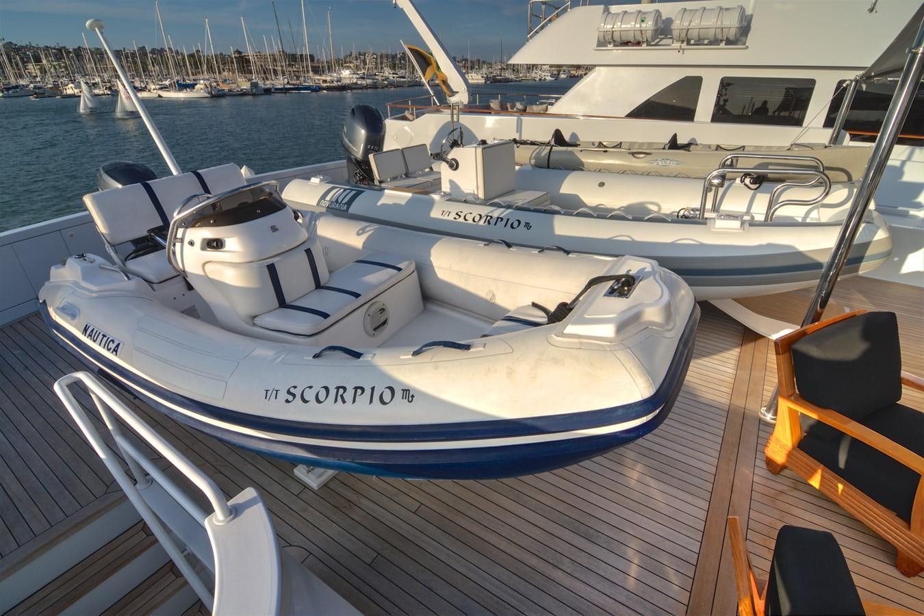 a boat on the water aboard SCORPIO Yacht for Sale