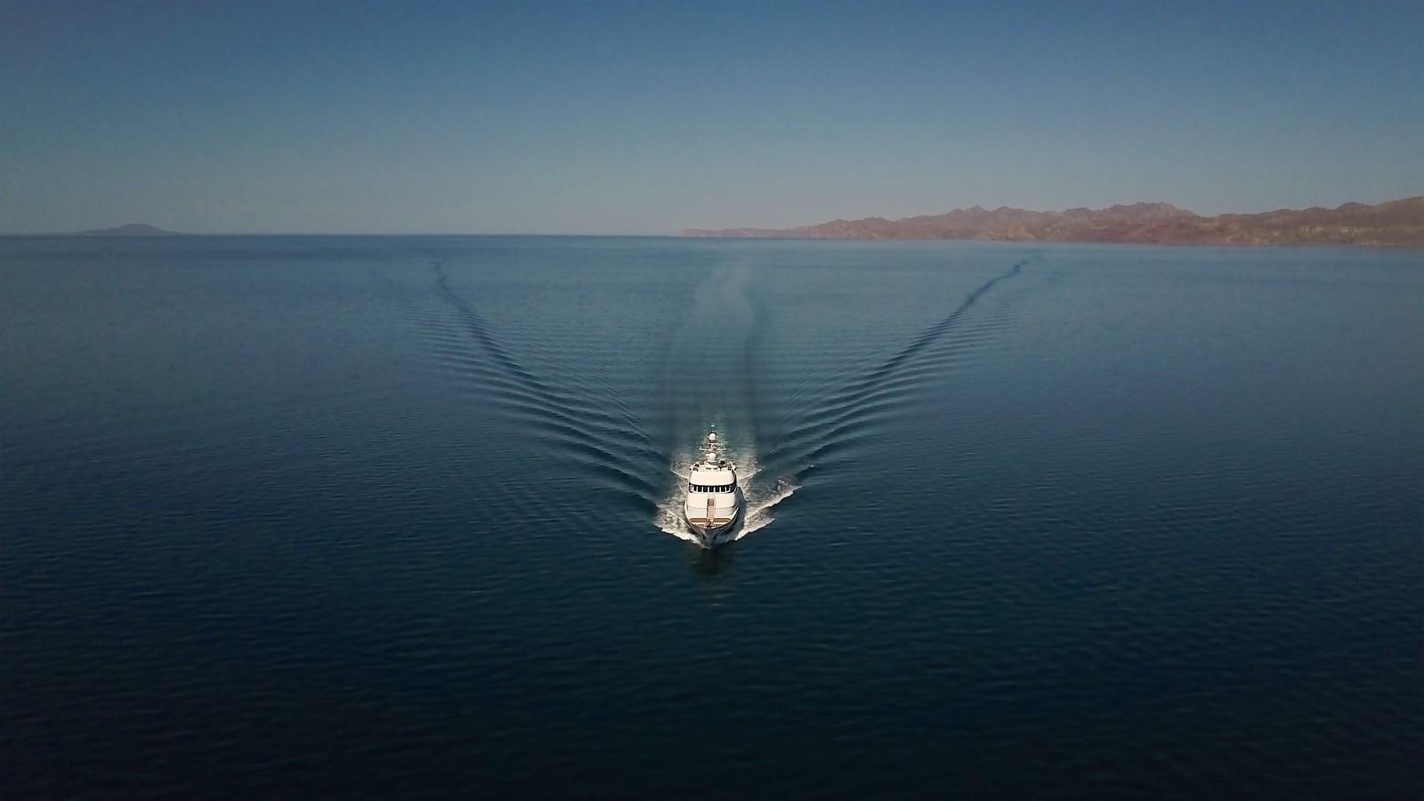 a large white ship in the water aboard SCORPIO Yacht for Sale