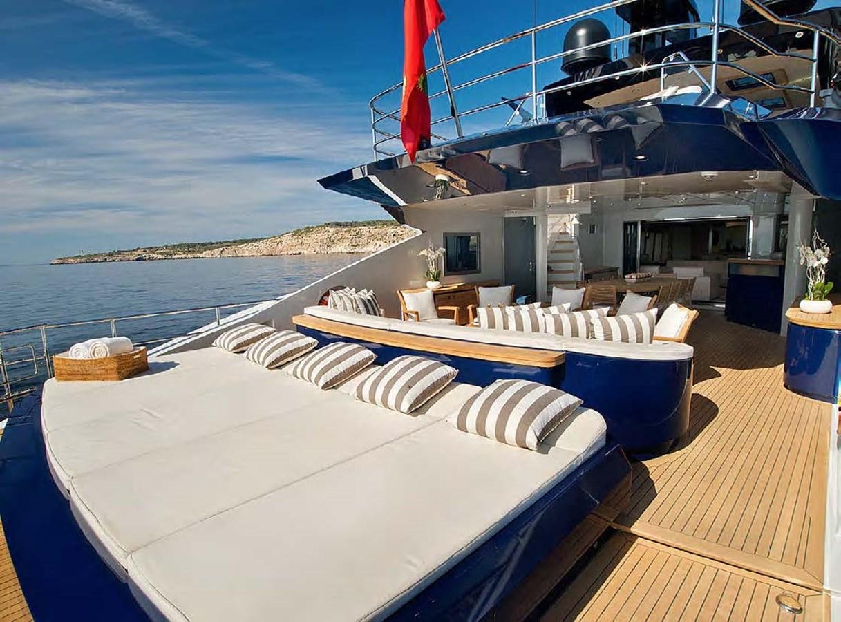 a boat on a deck aboard NORMA JEAN Yacht for Sale