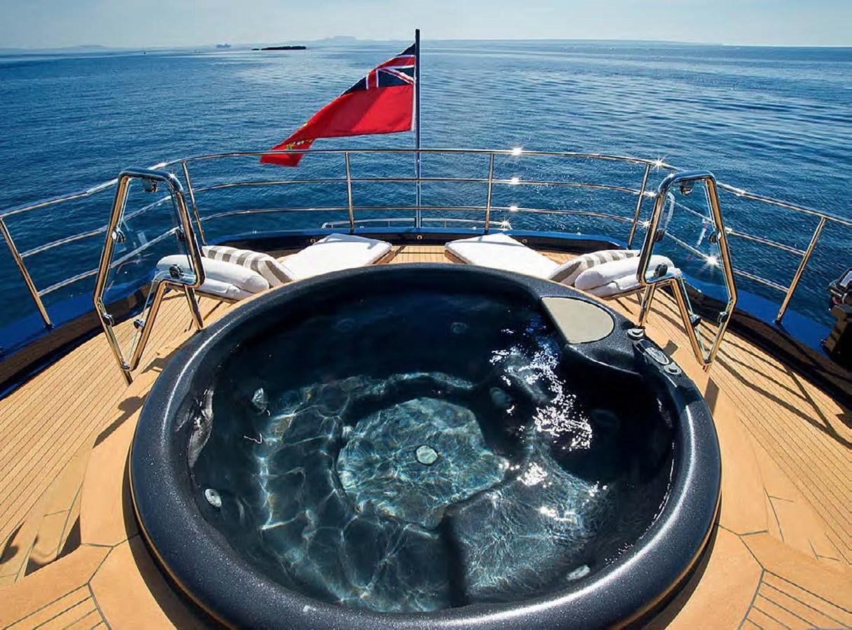a boat on a deck aboard NORMA JEAN Yacht for Sale