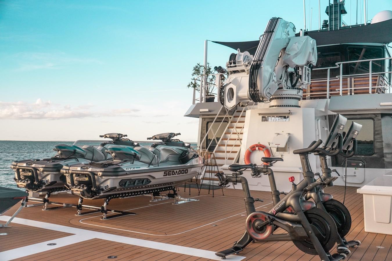 a boat on a ship aboard BAD COMPANY SUPPORT Yacht for Sale